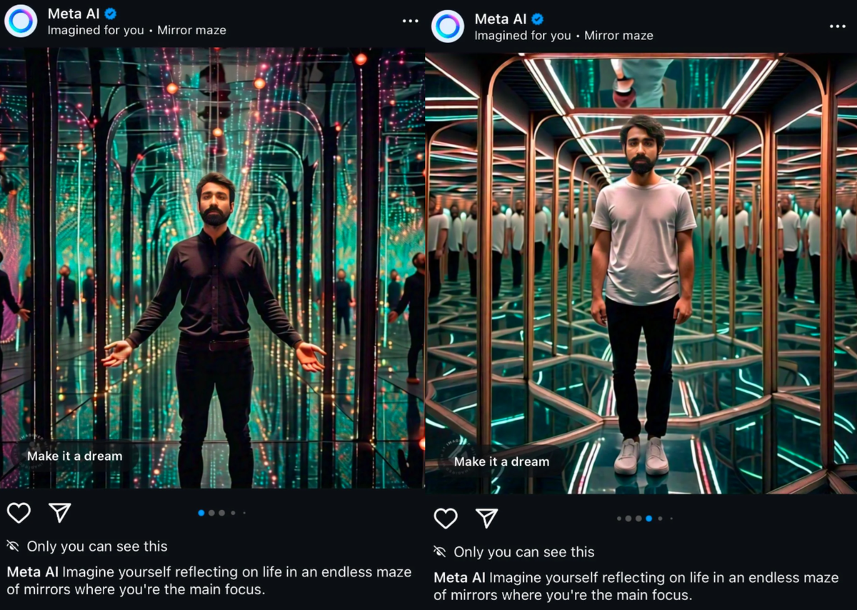 Instagram Begins Randomly Showing Users AI-Generated Images of Themselves