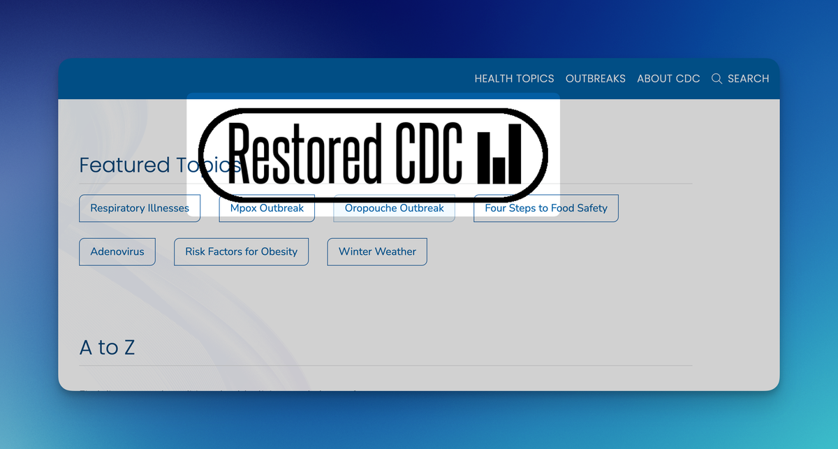 Archivists Recreate Pre-Trump CDC Website, Are Hosting It in Europe