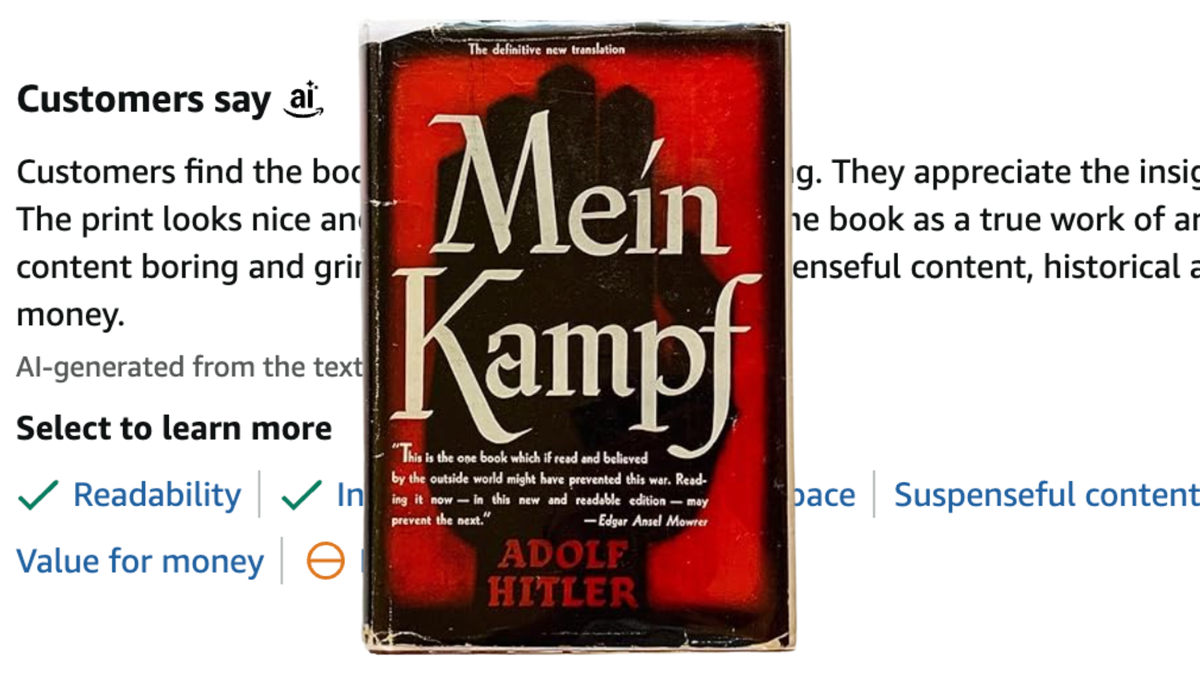 Google and Amazon AI Say Hitler’s Mein Kampf Is ‘a True Work of Art’